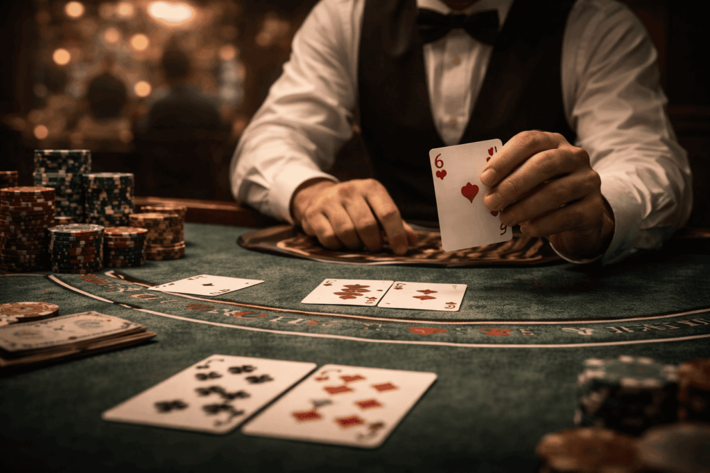 Por qué el crupier con 6 cambia la dinámica de la mano en blackjack